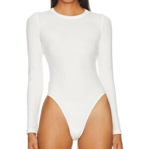 Pistola NWT Bailey Cream Ribbed Long Sleeve Bodysuit
